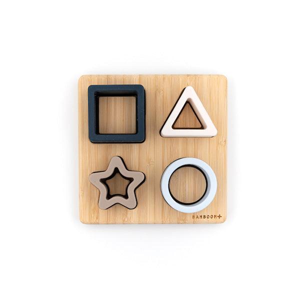 Bamboom Vormen Puzzel Blauw - BezigeBijtjes