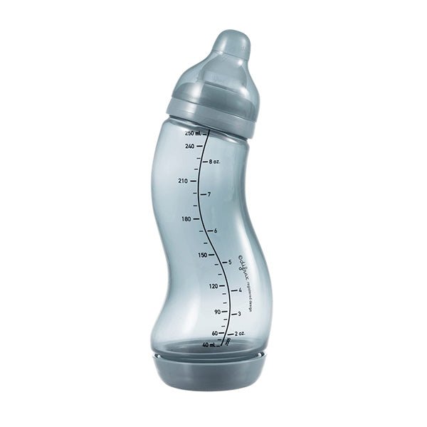Difrax S-Babyfles met Anti-colic - Grijs - 0 maanden - BezigeBijtjes