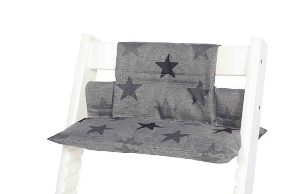 Dooky Cover Stoelverkleiner Tripp Trapp Stars Grey en Leaves Black - BezigeBijtjes