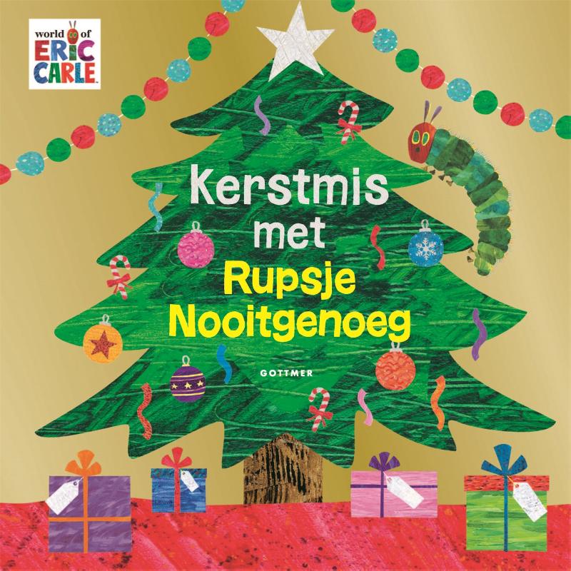 Flapjes PrentenBoek - Kerstmis met Rupsje Nooitgenoeg - Eric Carle - BezigeBijtjes