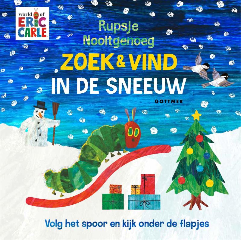 Flapjesboek - Rupsje Nooitgenoeg zoek en vind in de Sneeuw - Eric Carle - BezigeBijtjes