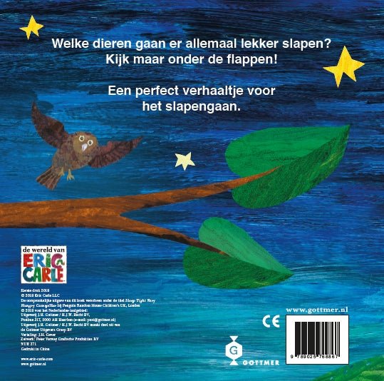 Flapjesboek - Slaap lekker Rupsje Nooitgenoeg - Eric Carle - BezigeBijtjes