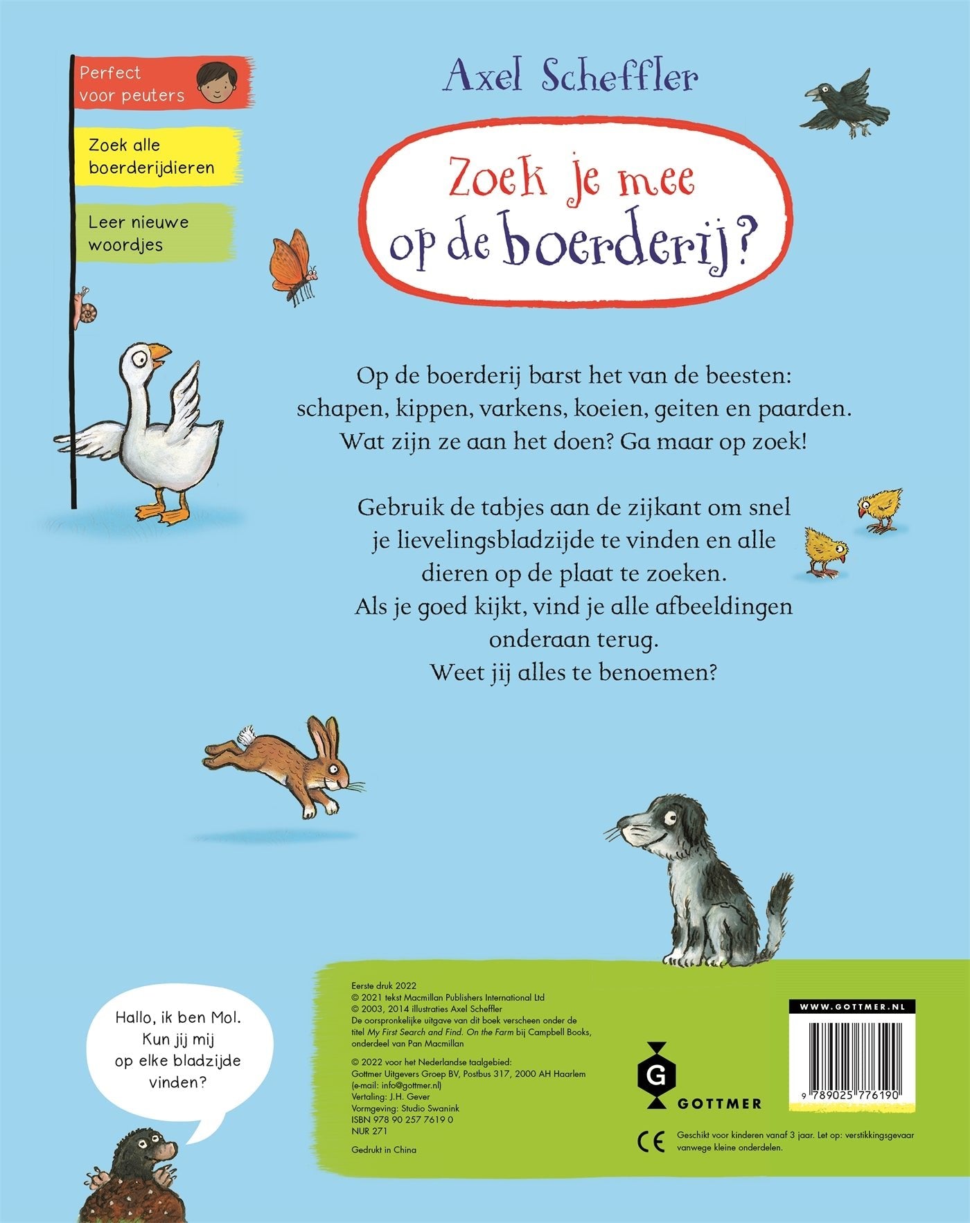 KartonBoek - Zoek je mee op de Boerderij - Axel Scheffler - BezigeBijtjes