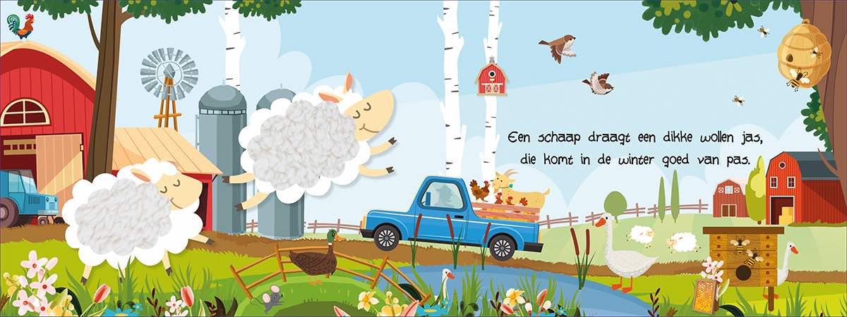 KartonBoekje - Kijk en Voel - Boerderijdieren - Lantaarn Publisher - BezigeBijtjes