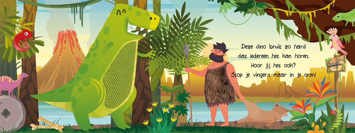 KartonBoekje - Kijk en Voel - Dinosaurussen - Lantaarn Publisher - BezigeBijtjes