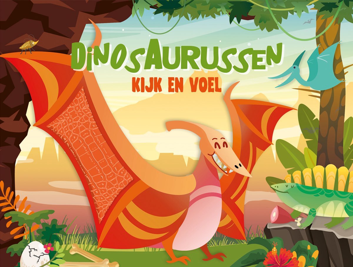 KartonBoekje - Kijk en Voel - Dinosaurussen - Lantaarn Publisher - BezigeBijtjes