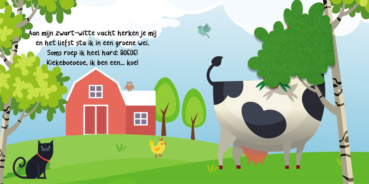 KartonBoekje met Flapjes - Mijn Kiekeboe - Boerderijvriendjes - Lantaarn Publisher - BezigeBijtjes