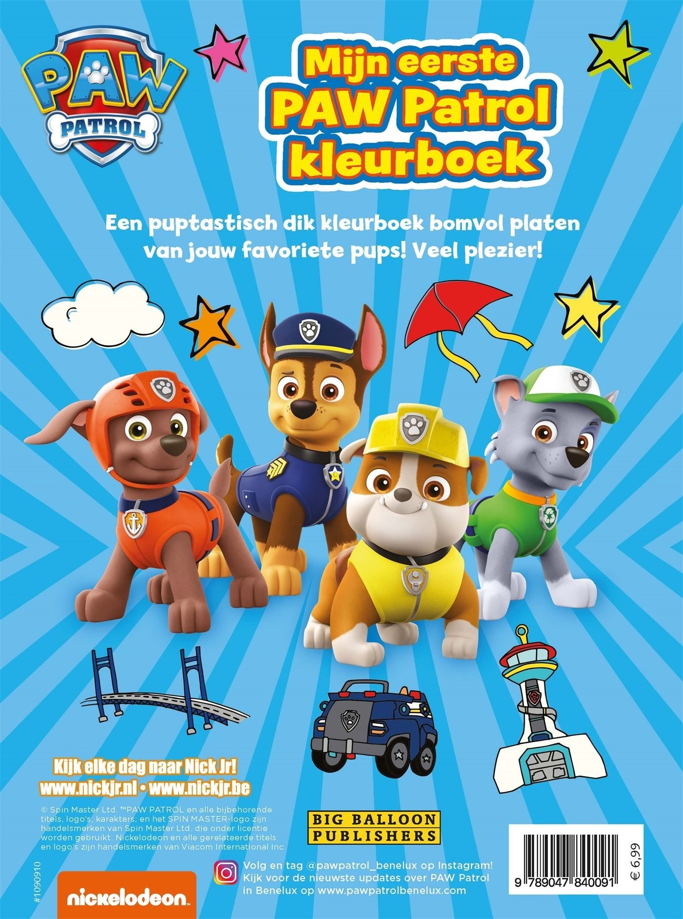 Kleurboek - Paw Patrol - Mijn eerste Paw Patrol Kleurboek - BezigeBijtjes