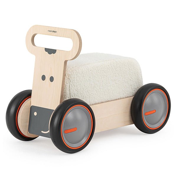 MamaToyz Houten Loopwagen Koe - BezigeBijtjes