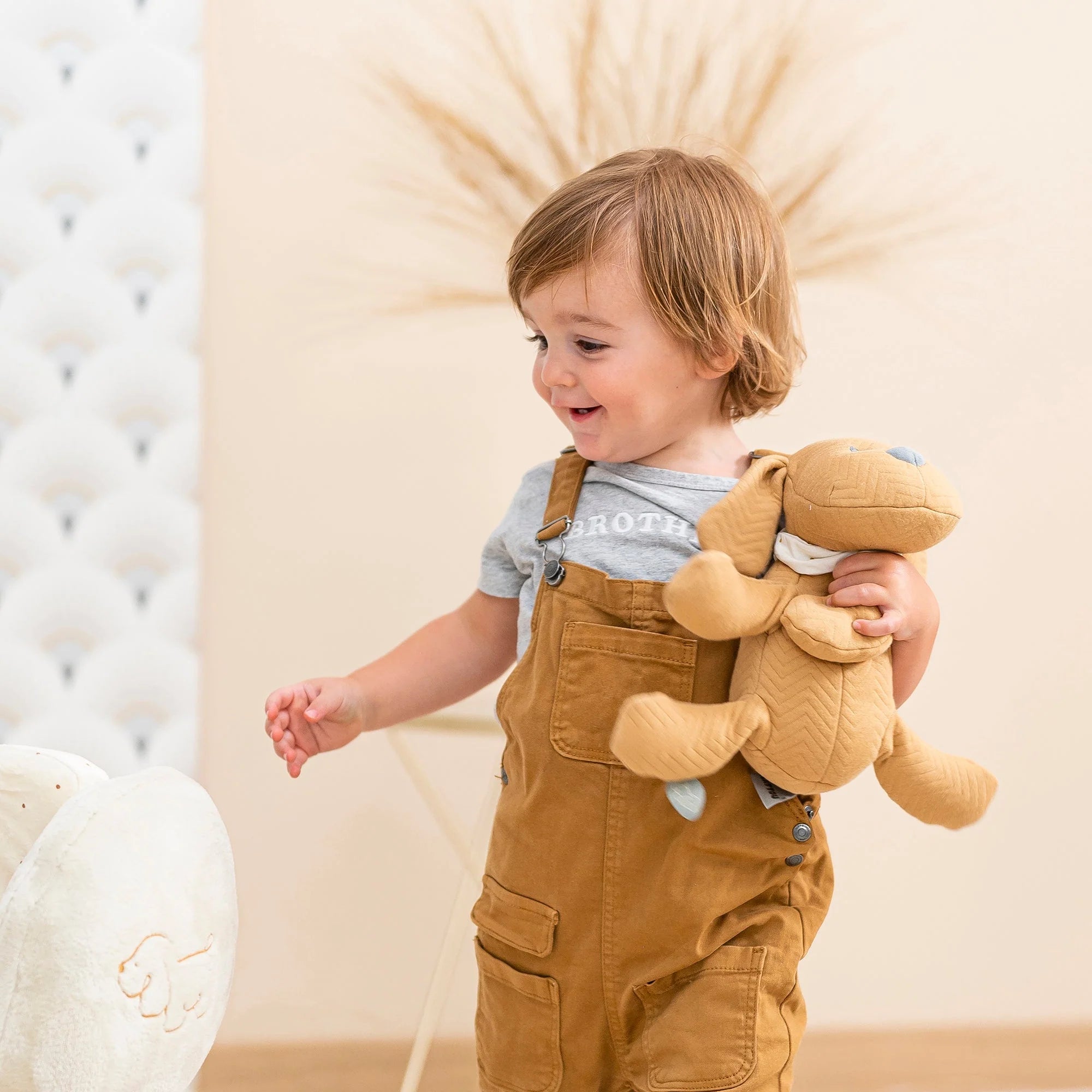 Nattou Knuffel Hond 30 cm Bruin - BezigeBijtjes