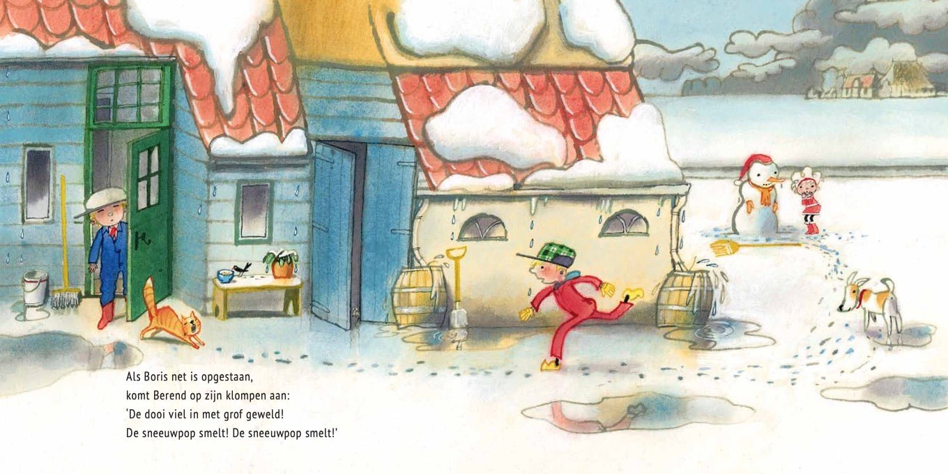 Prentenboek Hardcover - Boer Boris en de Sneeuwpop - Ted van Lieshout - BezigeBijtjes