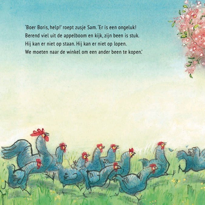 Prentenboek Hardcover- Boer Boris en het Gebroken Been - Ted van Lieshout - BezigeBijtjes