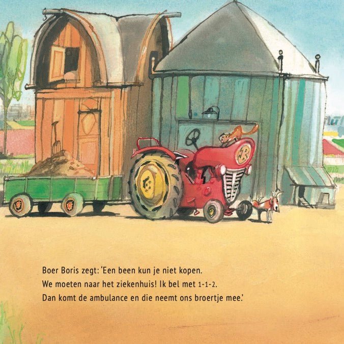 Prentenboek Hardcover- Boer Boris en het Gebroken Been - Ted van Lieshout - BezigeBijtjes