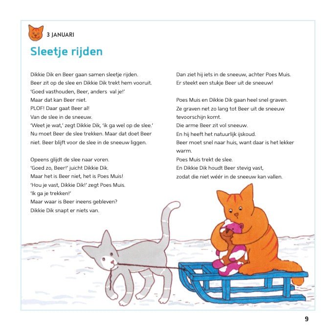 Prentenboek Hardcover - Elke dag Dikkie Dik - Jet Boeke - BezigeBijtjes