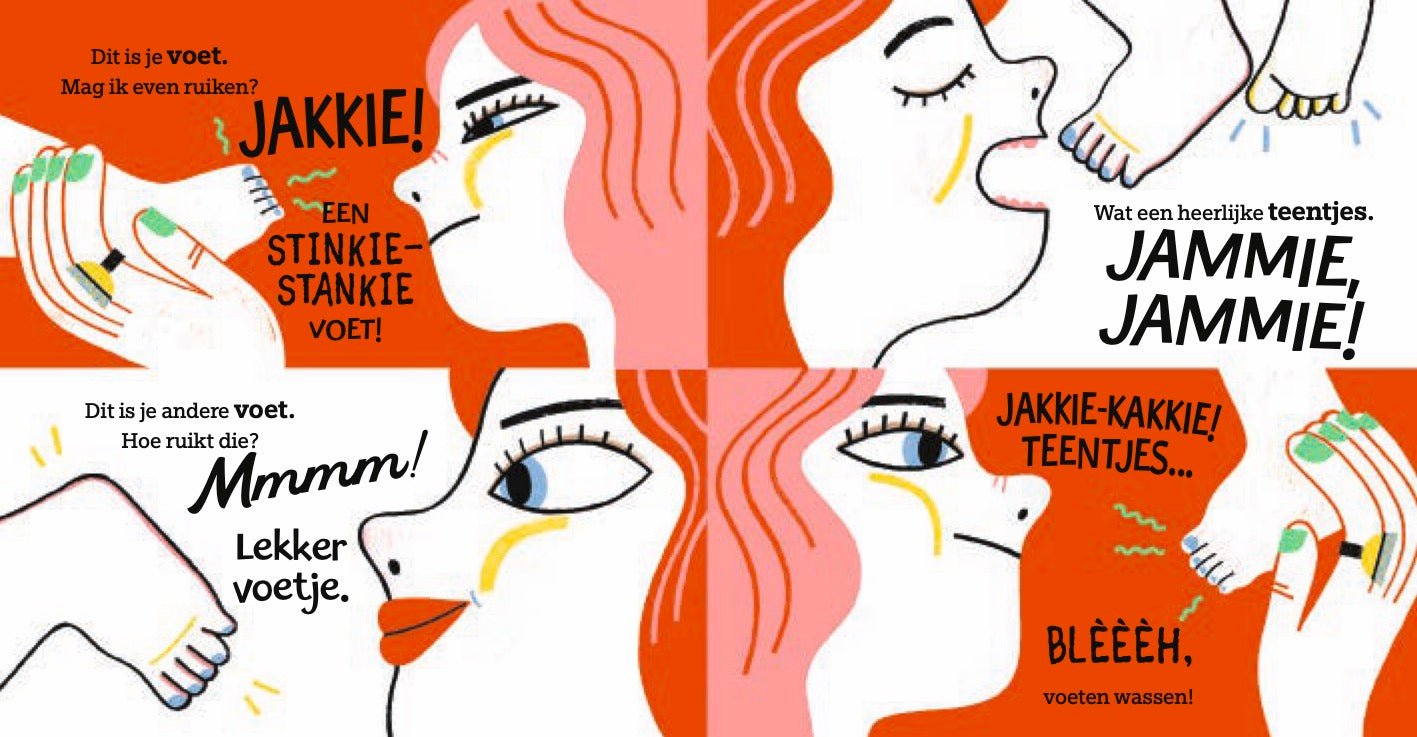 Prentenboek Hardcover - Het neus-, tenen en buikboek - Sally Nicholls - BezigeBijtjes