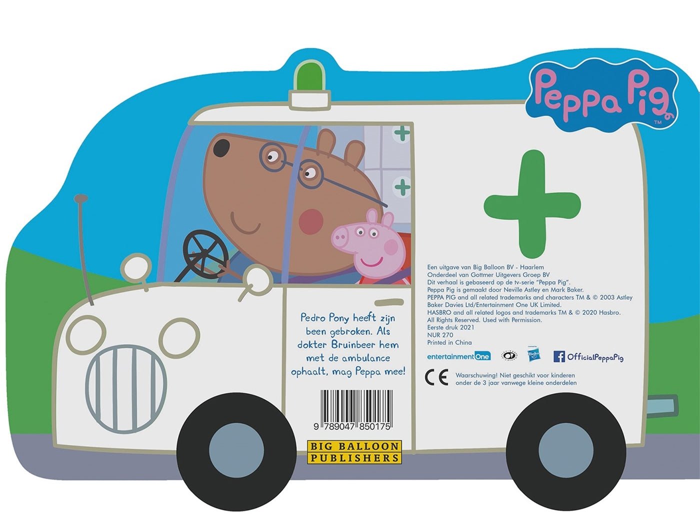 Prentenboek Hardcover - Peppa Pig - De Ambulance - Neville Astley - BezigeBijtjes