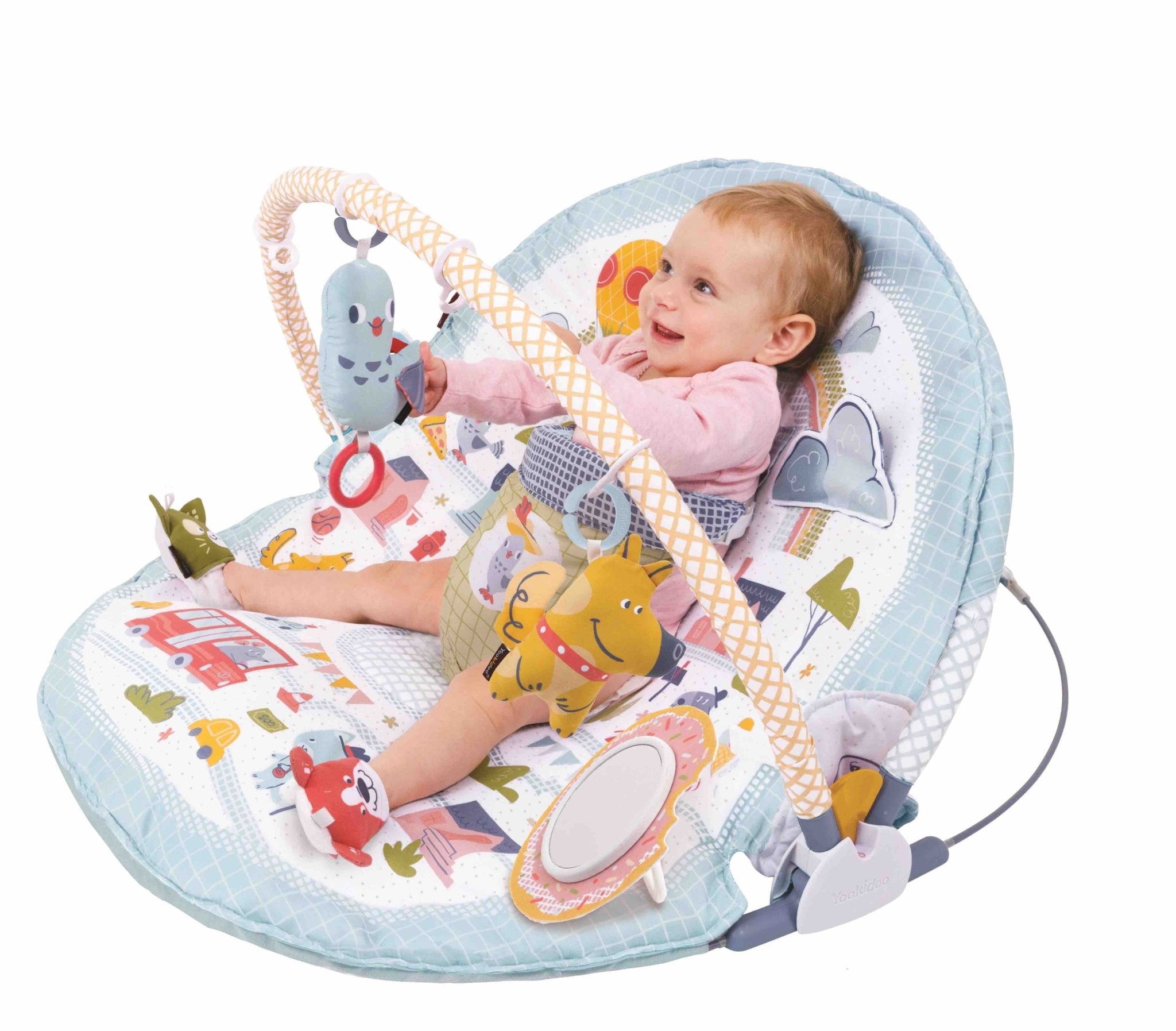 Yookidoo - Baby Speelkleed Liggend en zittend spelen Urban - Babygym - BezigeBijtjes