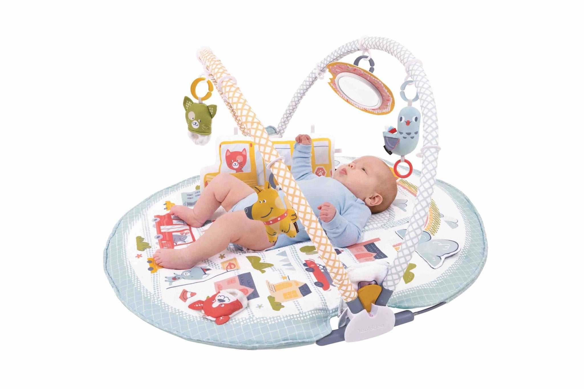 Yookidoo - Baby Speelkleed Liggend en zittend spelen Urban - Babygym - BezigeBijtjes
