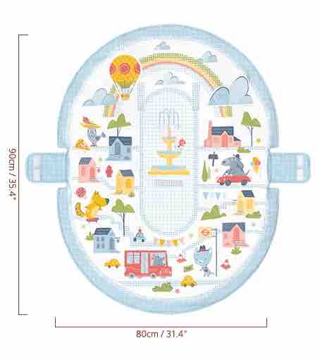 Yookidoo - Baby Speelkleed Liggend en zittend spelen Urban - Babygym - BezigeBijtjes