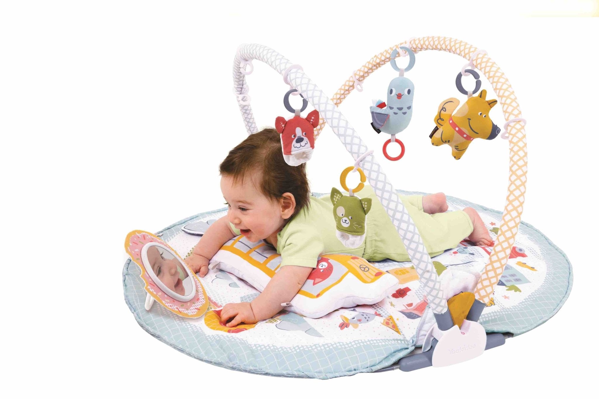 Yookidoo - Baby Speelkleed Liggend en zittend spelen Urban - Babygym - BezigeBijtjes