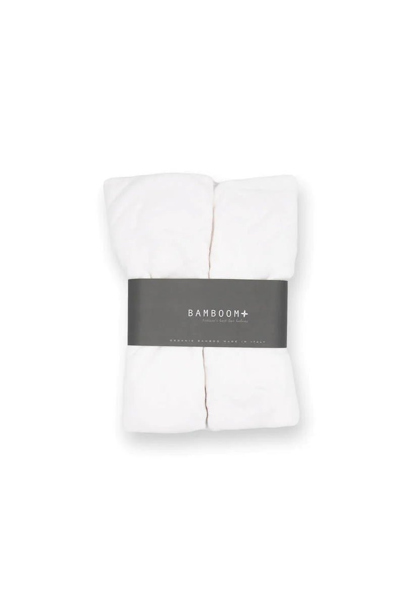 Bamboom Hoeslaken Wieg Wit geschikt voor Aerosleep matrassen 2 stuks - BezigeBijtjes