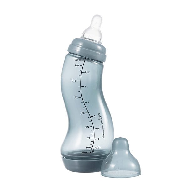 Difrax S-Babyfles met Anti-colic - Grijs - 0 maanden - BezigeBijtjes