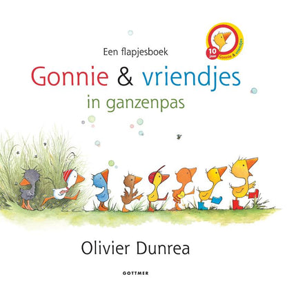Karton Flapjesboek - Gonnie en Vriendjes in Ganzenpas - Olivier Dunrea - BezigeBijtjes