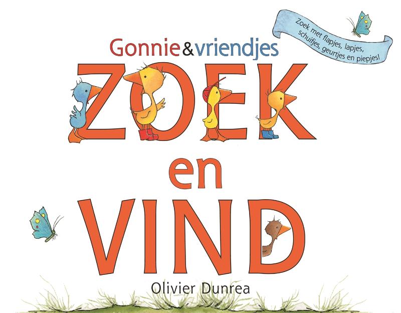 Karton Flapjesboek - Gonnie en Vriendjes Zoek en Vind - Olivier Dunrea - BezigeBijtjes