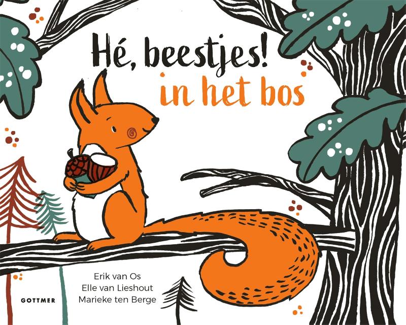 KartonBoek - He Beestjes! In het Bos - Erik van Os - Elle van Lieshout - BezigeBijtjes