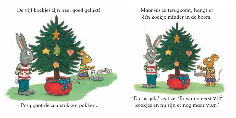 KartonBoek - Pip en Posy en de Kerstboom - Axel Scheffler - BezigeBijtjes