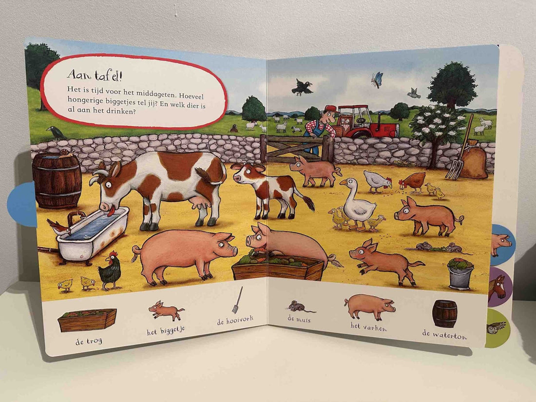 KartonBoek - Zoek je mee op de Boerderij - Axel Scheffler - BezigeBijtjes