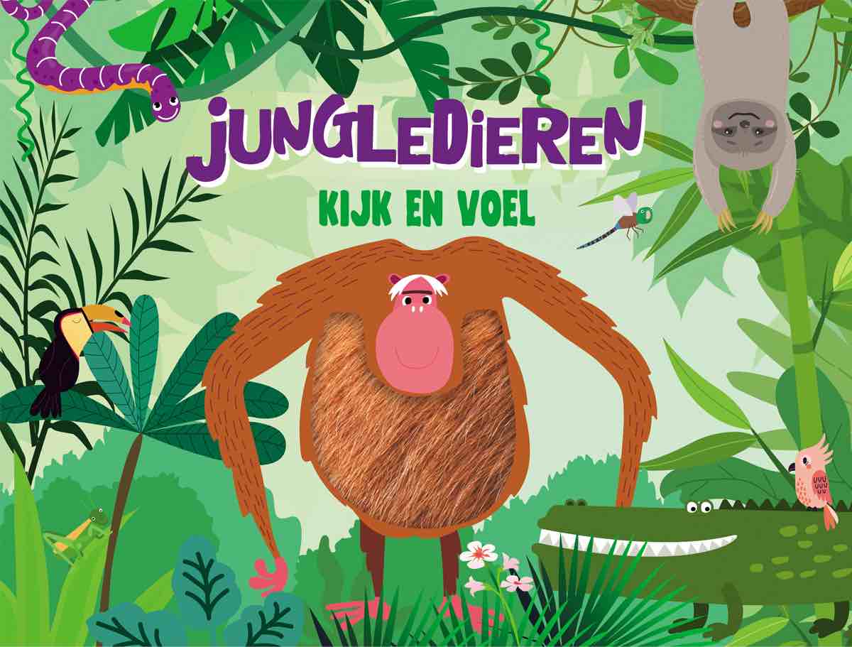 KartonBoekje - Kijk en Voel - Jungledieren - Lantaarn Publisher - BezigeBijtjes