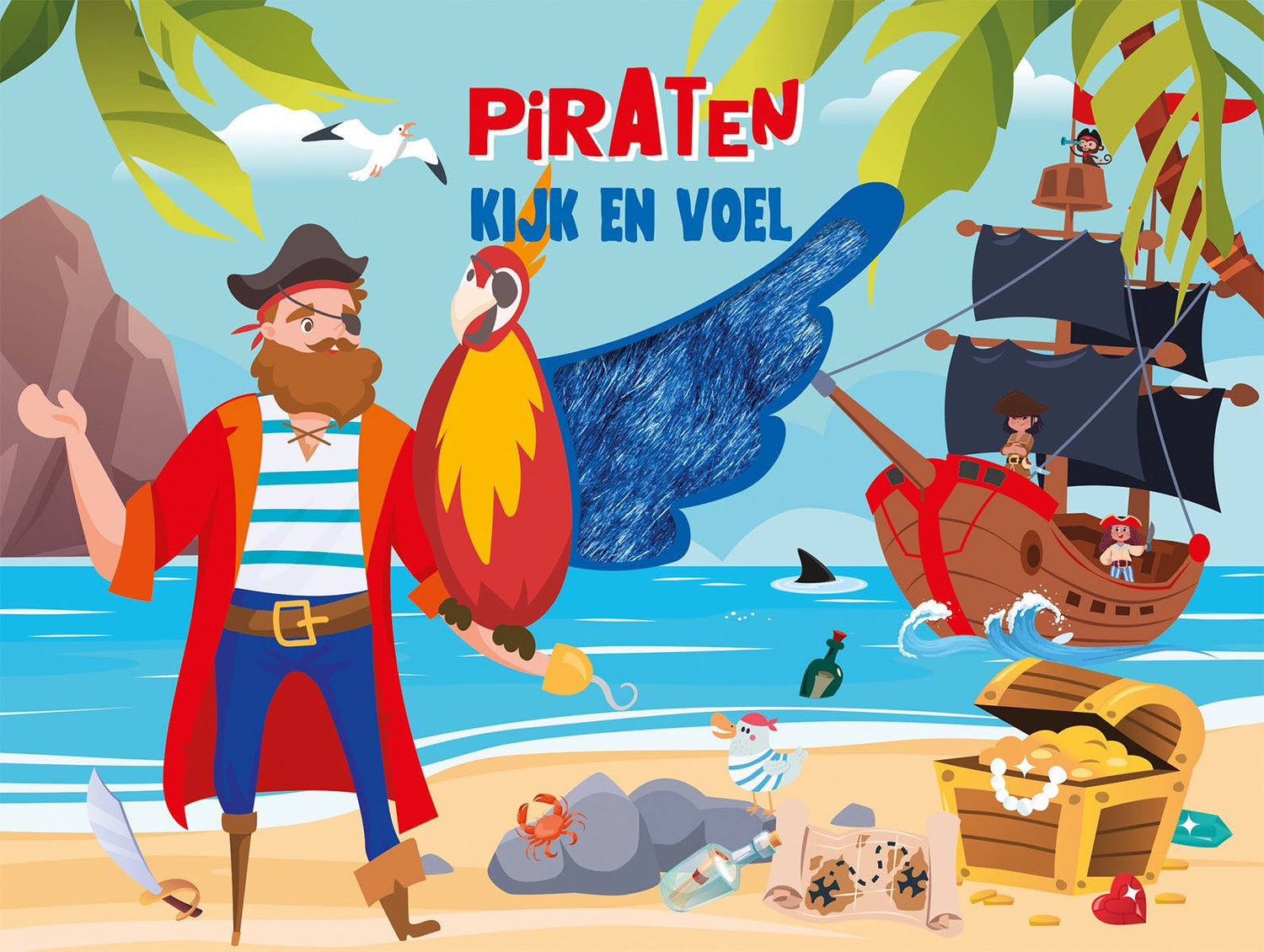 KartonBoekje - Kijk en Voel - Piraten - Lantaarn Publisher - BezigeBijtjes