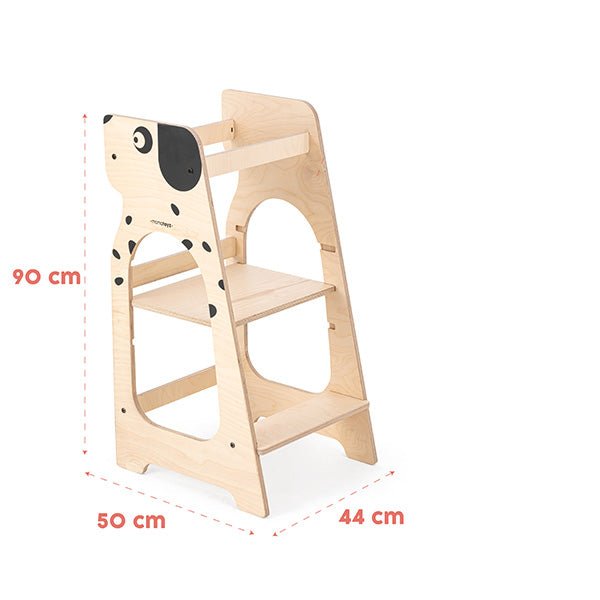 MamaToyz Houten Leertoren / Kinderopstapje (Hond) - BezigeBijtjes