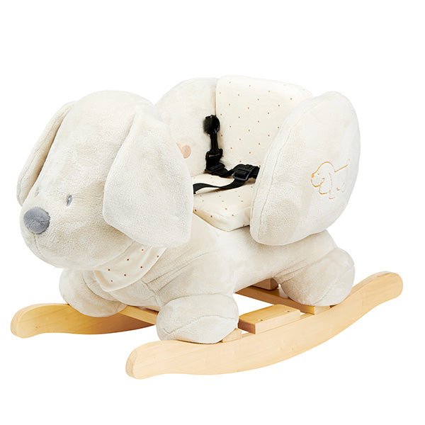 Nattou Hobbeldier Hond Charlie Wit 65x 35 cm - BezigeBijtjes