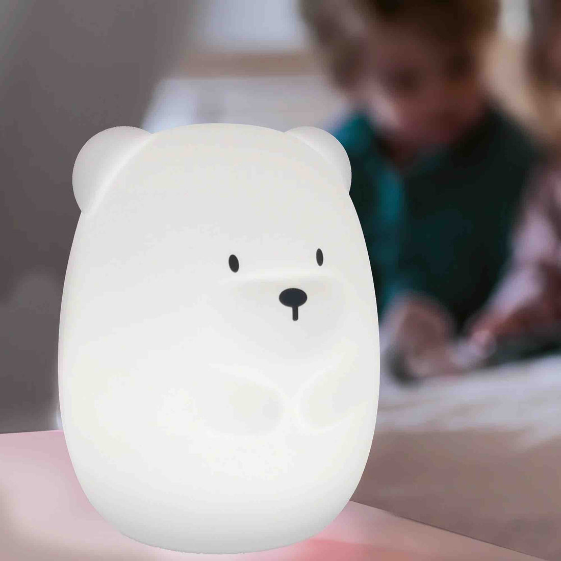 Nattou nachtlamp Beer Siliconen 15cm Multicollor - BezigeBijtjes