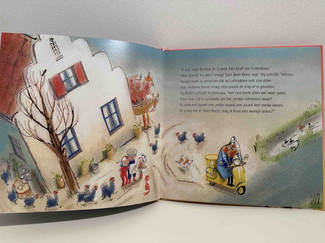 Prentenboek Hardcover- Boer Boris, een paard voor Sinterklaas - Ted van Lieshout - BezigeBijtjes