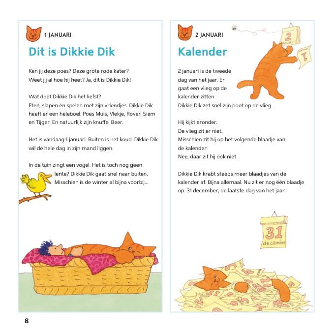 Prentenboek Hardcover - Elke dag Dikkie Dik - Jet Boeke - BezigeBijtjes
