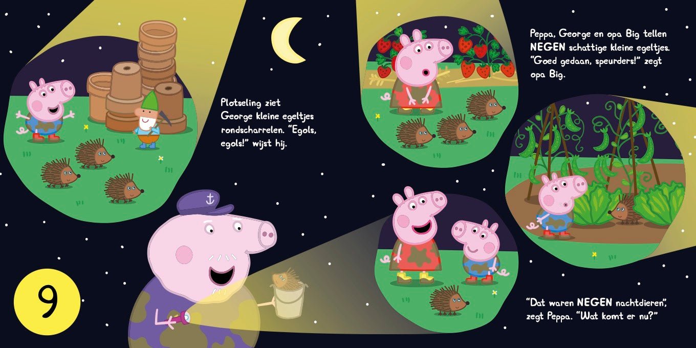 Prentenboek Hardcover - Peppa Pig - Bedtijd! Peppa, tel je mee? - Neville Astley - BezigeBijtjes