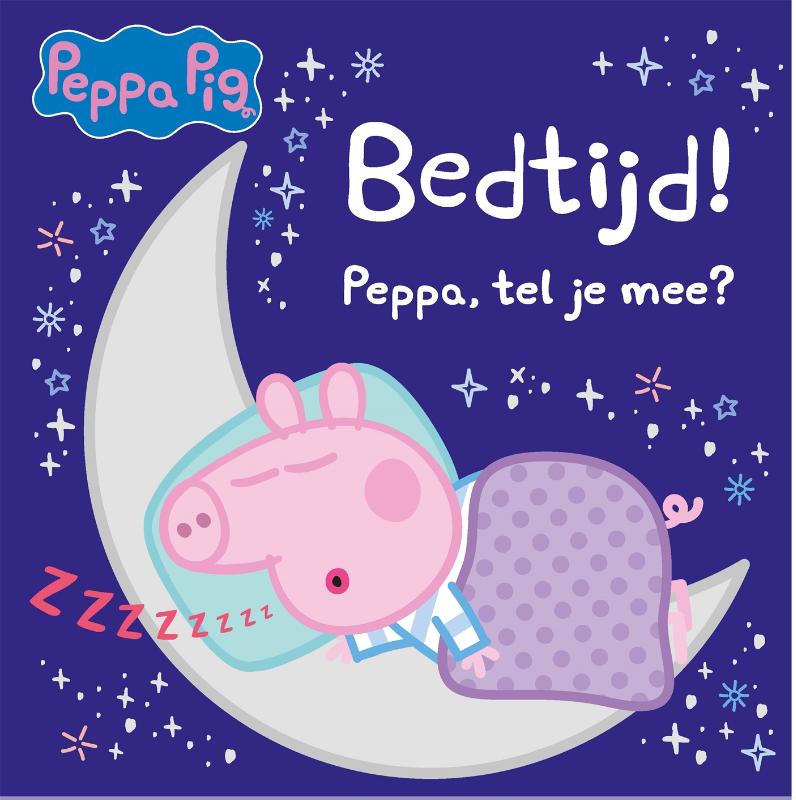 Prentenboek Hardcover - Peppa Pig - Bedtijd! Peppa, tel je mee? - Neville Astley - BezigeBijtjes