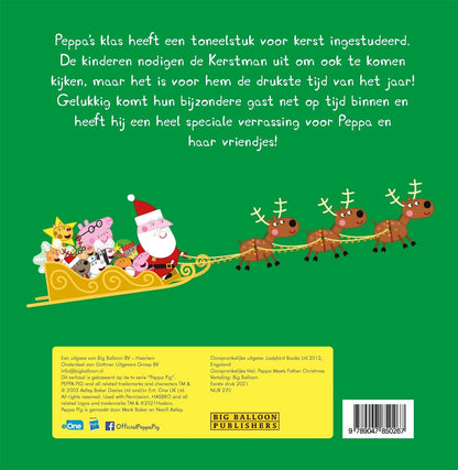 Prentenboek Hardcover - Peppa Pig - Peppa ontmoet de Kerstman - Neville Astley - BezigeBijtjes