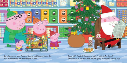 Prentenboek Hardcover - Peppa Pig - Peppa ontmoet de Kerstman - Neville Astley - BezigeBijtjes