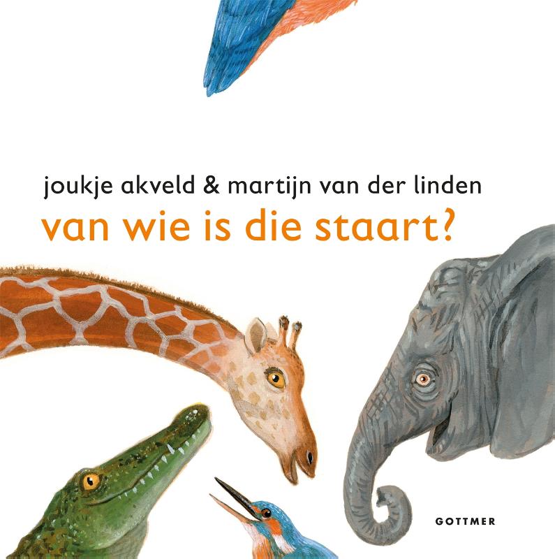 PrentenBoek Hardcover - Van wie is die Staart - Joukje Akveld - BezigeBijtjes