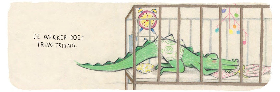 PrentenBoek Hardcover - Wat zegt de Kleine Krokodil op de Crèche - Eva Montanari - BezigeBijtjes