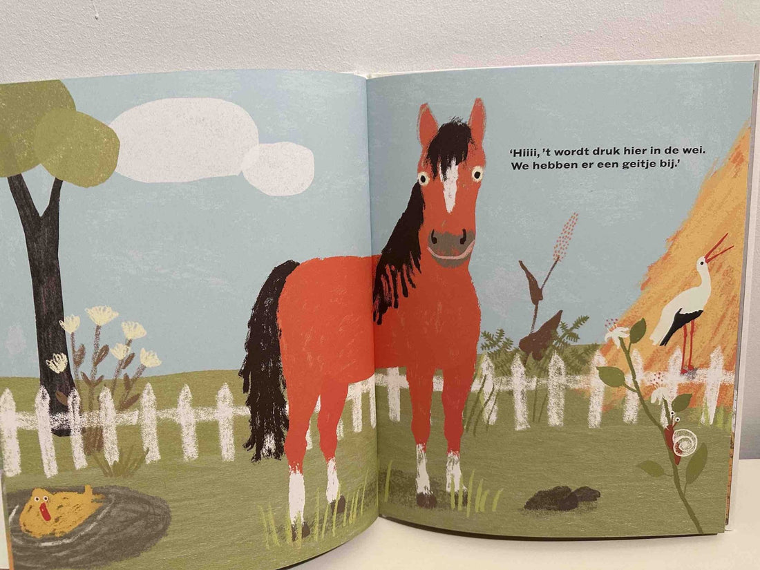 Prentenboek - Hardcover - We hebben er een Geitje bij - Marjet Huiberts - BezigeBijtjes