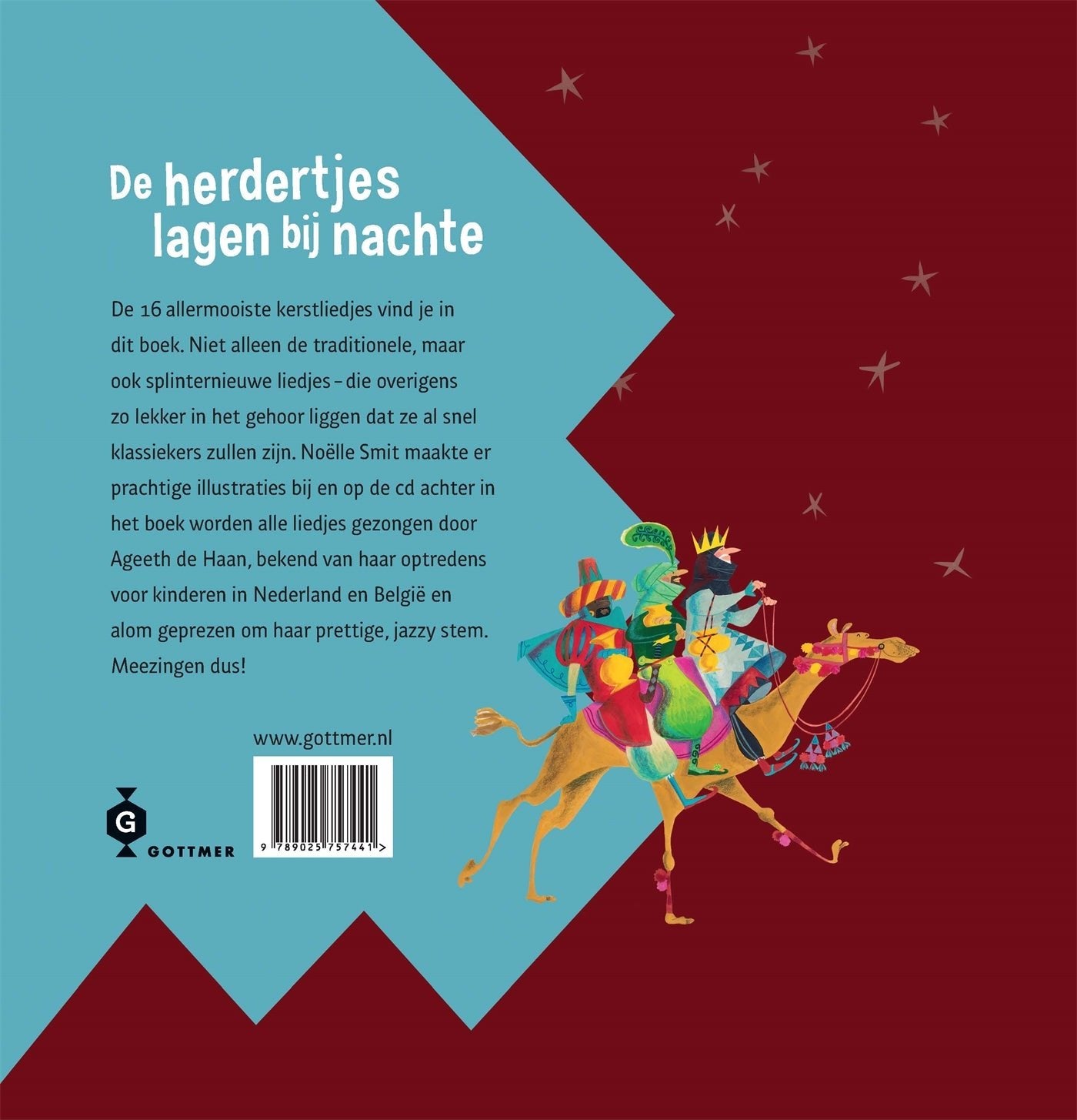 Prentenboek met liedjes Hardcover - De Herdertjes lage bij Nachte (met CD) - Ageeth de Haan - BezigeBijtjes