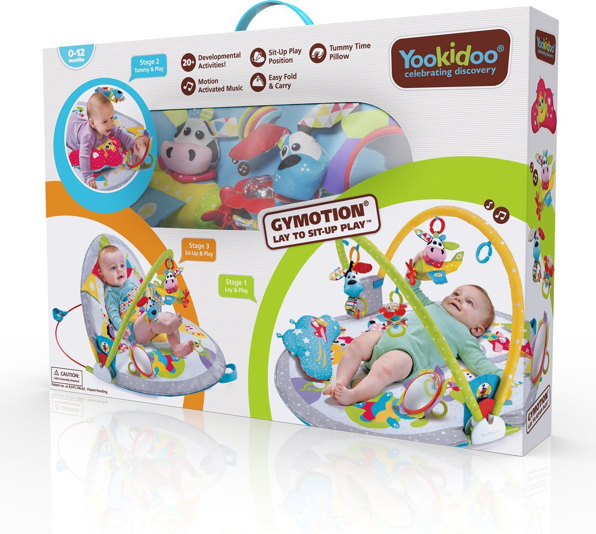 Yookidoo - Baby Speelkleed Liggend en zittend spelen - Babygym - BezigeBijtjes