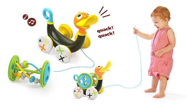 Yookidoo - Baby Trekspeeltje met Fluitende Eend - volop Speelplezier - BezigeBijtjes